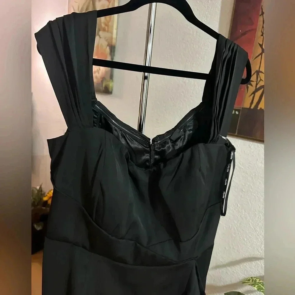 City Chic hypnotize black maxi dress size L/20 - Picture 10 of 15